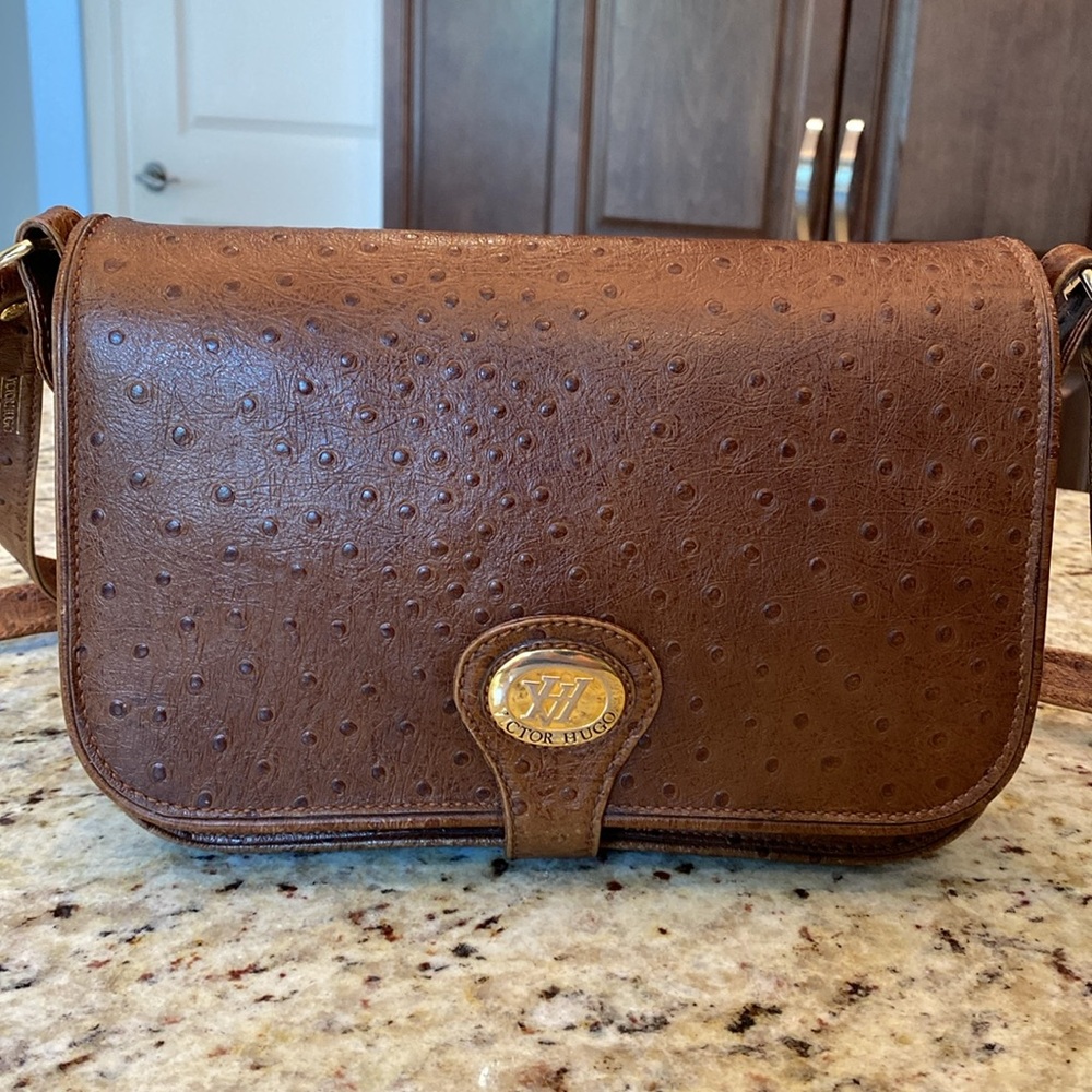Vintage Victor Hugo Ostrich Leather Purse - Picture 2 of 15